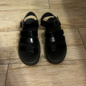 Black Strappy Platform Sandals